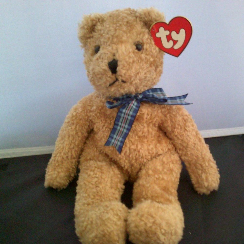 1990 Vintage Ty Plush Bear Curly - Brand new